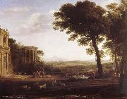 Claude Lorrain Country cape with the father of Psyche that at Apollo sacrifices USA oil painting artist